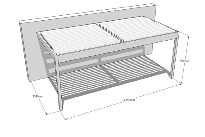 Pergola bioclimatique  Cauchi Design Marseille 13008